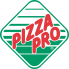 Pizza Pro White, Green and Red Logo